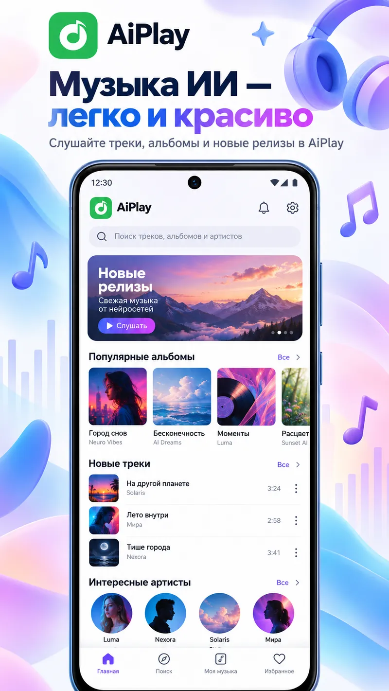 AiPlay - дизайн приложения